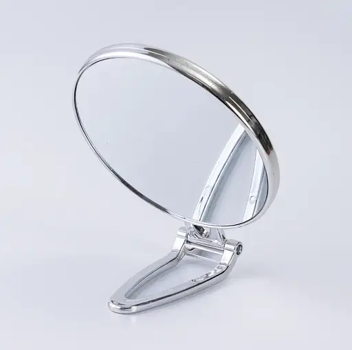 Дзеркало косметичне Salon Professional настільне 6 дюймів для щоденного макіяжу сріблясте - фото 4