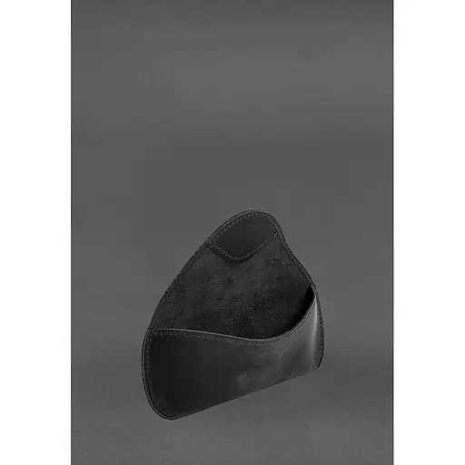 Кожаный чехол для очков BlankNote Crazy Horse с клапаном на резинке Черный - фото 8