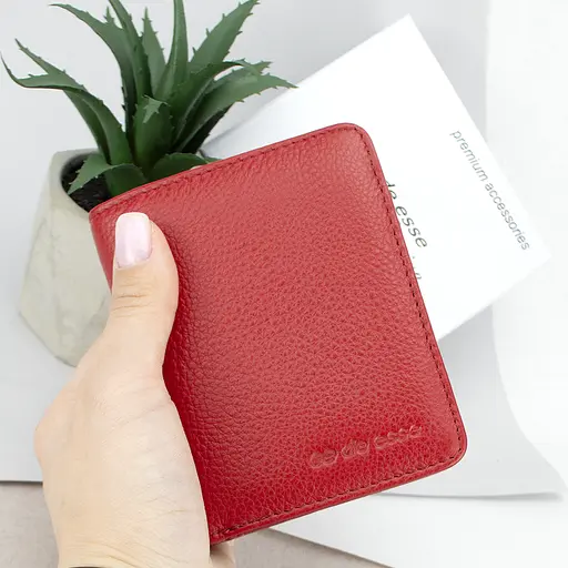 Гаманець жіночий шкіряний маленький De Esse LC89011-F9905 червоний - фото 7