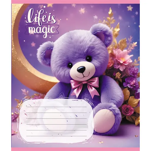 Зошит учнівський "Тедді" Leader 012-500363K-2 в клітинку, 12 аркушів - фото 1