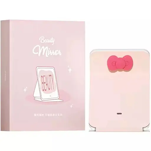 Зеркало для макияжа настольное с подсветкой Doco FMO01 Travel Flip Version белое - фото 2