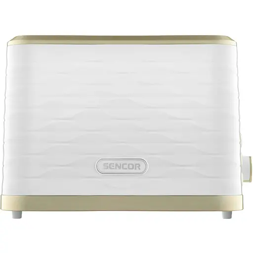 Тостер Sencor 930 Вт підігрів розморожування підсвічування пластик біло-золотий
