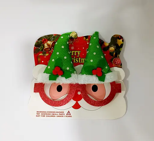 Окуляри новорічні 92603-PN шапочки з дзвіночком Зелений - фото 1