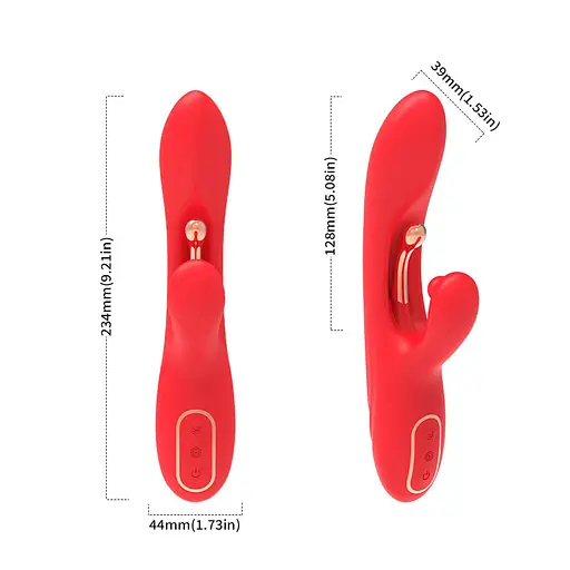 Вібратор-кролик B-Series Joy Nirvana 23.4 см (червоний) - фото 19