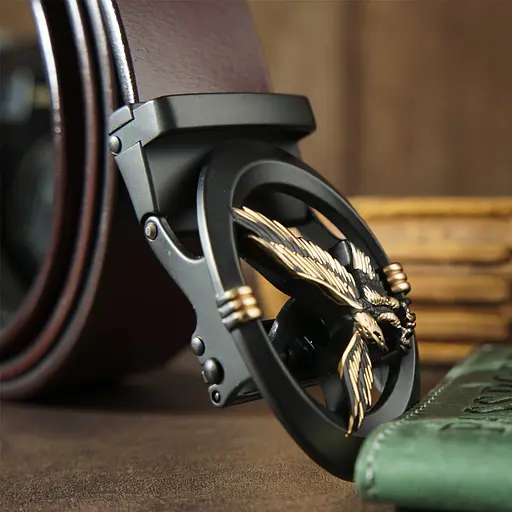 Ремінь шкіряний Vintage чоловічий 115х3,4 см acs0014810 - фото 6