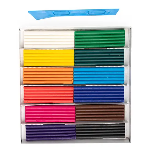 Пластилин 12 цветов, 192 грамм, стек, Увлечения, 99IDEAS - фото 4