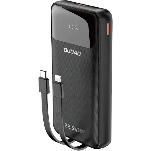 Павербанк Dudao Black 20 000 mAh / 22.5 Вт (6977196682430) - фото 1