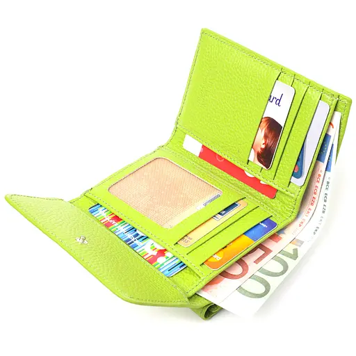 Женский кожаный кошелек Canpellini 12х8.7х1.5 см acs0025107 - фото 4