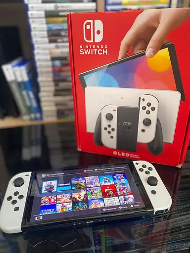 Портативна приставка ігрова консоль Nintendo Switch Oled + 10 ігор чіпована гарантія - фото 2