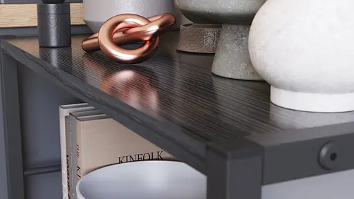 Этажерка 3/60 Серии Коннект 73x60x28 черный ДСП Сосна Кембра 16мм FRD-104259 - фото 7