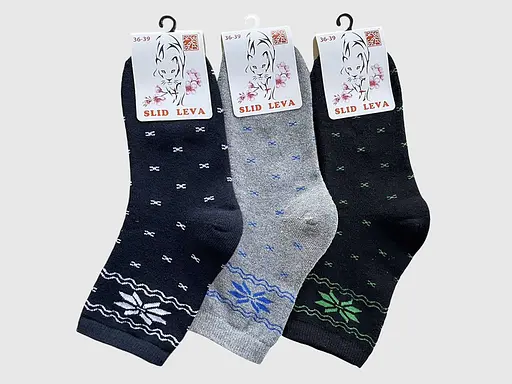 Набор 3 пары теплых махровых носков 36-39 арт. 10005 - фото 1