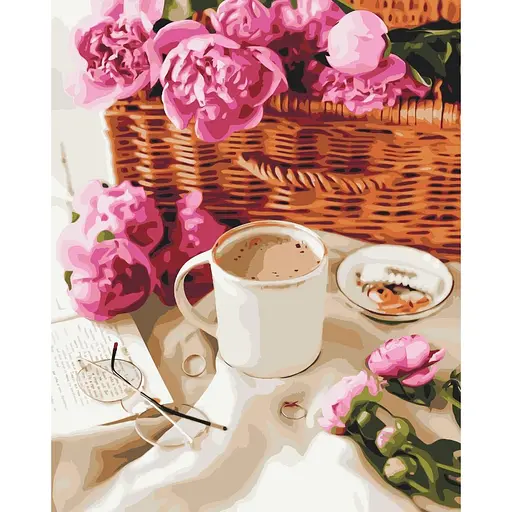 Картина за номерами Півонії в кошику Brushme 40х50 см різнокольорова 000149717