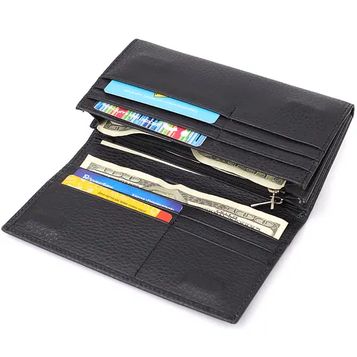 Вертикальный женский кошелек из натуральной кожи ST Leather 17.5х9х3 см acs0029690 - фото 6