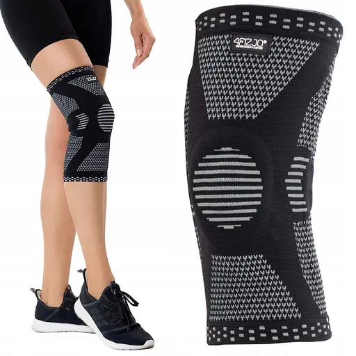 Фіксатор (бандаж) для коліна 4FIZJO зі стабілізацією колінної чашки 1 шт 4FJ0464 Size L (P-5907739317995) - фото 1