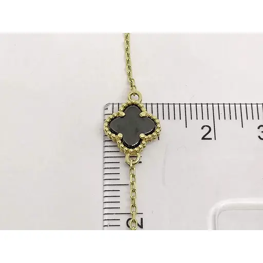 Золотой браслет Столичная Ювелирная Фабрика (Якорное) с ониксом. 322552ЖО 18,5 - фото 4