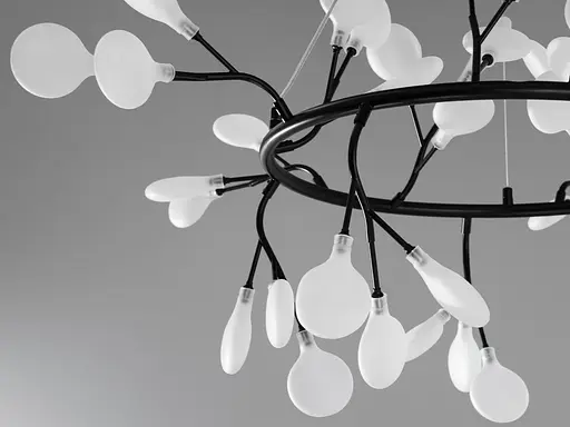 Естетично приваблива, люстра в спальню "Світлячок", 45 ламп, чорний - фото 4