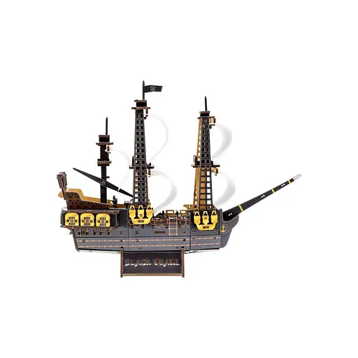 Деревянный 3D конструктор Пиратский корабль PuzzleOk Puz-00928 196 деталей - фото 5