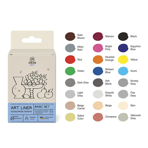Набір кольорових лінерів, 24 кол., 24 set Basic set, 99IDEAS