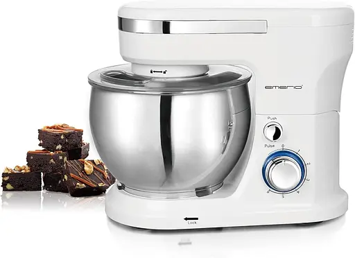 Кухонный комбайн EMERIO KM-123117 Машина для смешивания с чашей из нержавеющей стали объемом 5 л + 3 смешивающих инструмента. - фото 2