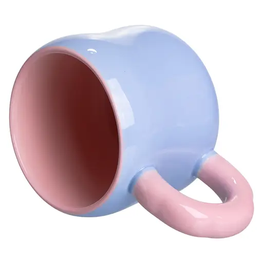 Чашка фарфоровая Yiwu с магнитом 400 мл голубой с розовым Yiwu FM-52D - фото 5