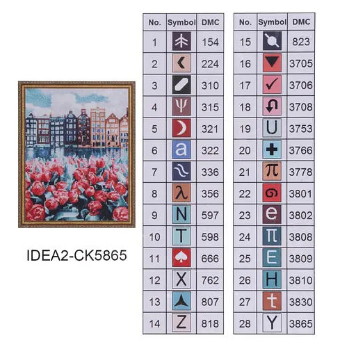 Набір з алмазною мозаїкою "Місце тюльпанів" 40*50 см, IDEA2-CK5865, ТМ "99IDEAS" - фото 8