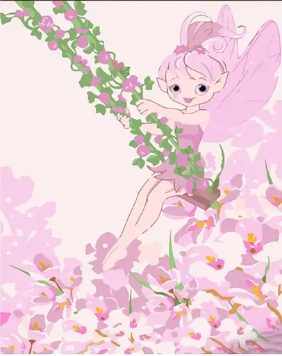 Набор для росписи по номерам Катаясь на качелях, Strateg, 30x40 см, SS6691