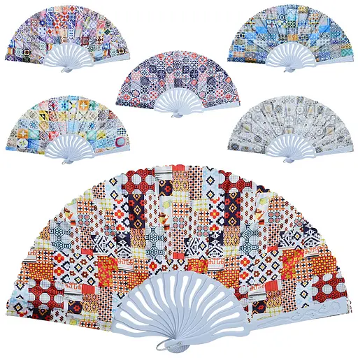 Веер орнамент 23 см YG0238 (в ассортименте) - фото 2