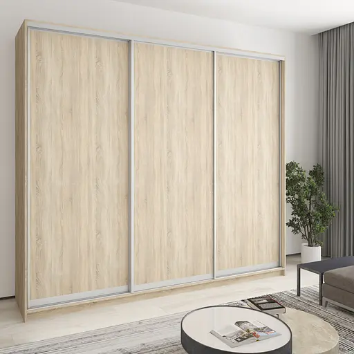 Шкаф-купе трехдверный MebelStar Комбо AL 3ДСП 270x45x240 см Дуб сонома (MBS-2055)