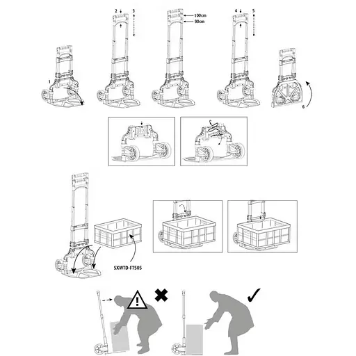 Візок Stanley вантажний складний (SXWT-FT501) - фото 5