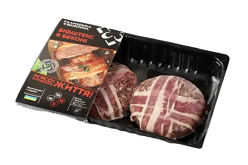 Біфштекс в беконі ТМ "Галицька Свіжина", 380 г