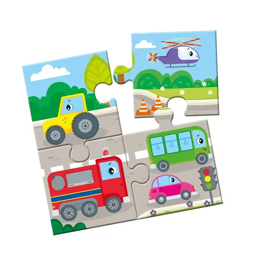 Багаторазова водна розмальовка - пазл. Веселі машинки - фото 2