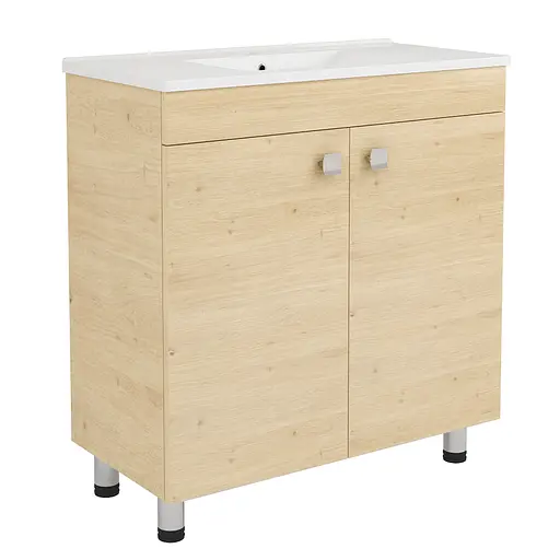 Тумба для підлоги RJ Atlas з умивальником RJ Jenor RZJ815 80 см дуб RJFU005-15OK - фото 2