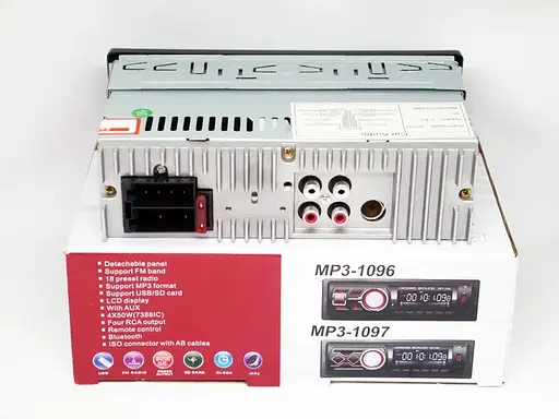 Автомагнитола MP3 1096 BT 1 DIN с LED дисплеем и пультом управления - фото 4