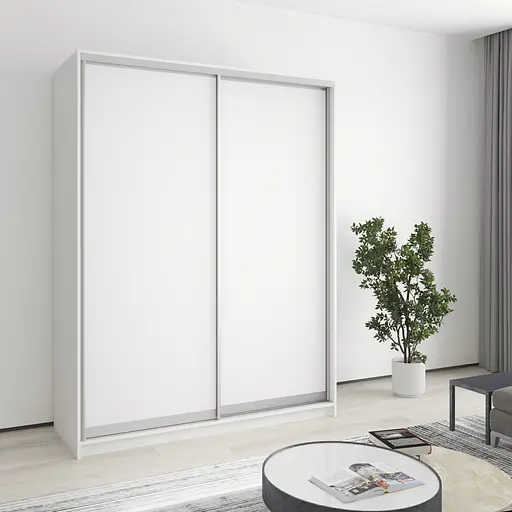 Шафа-купе дводверна MebelStar Комбо AL 2ДСП 160x60x210 см Аляска білий (MBS-2699)