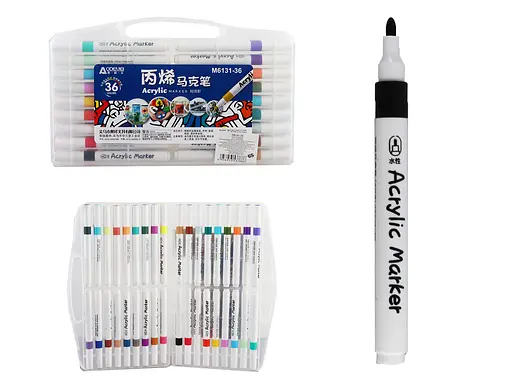 Набір скетчмаркерів акрилових Aodemei, 36 кольорів, пластиковий бокс, 6131-36M