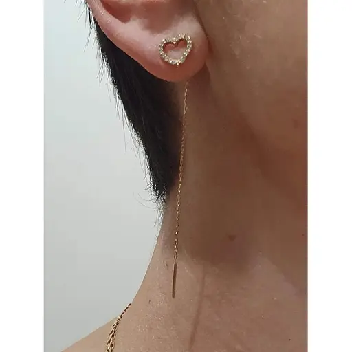 Золоті сережки-протяжки KievGold. 2/1021/4 - фото 2