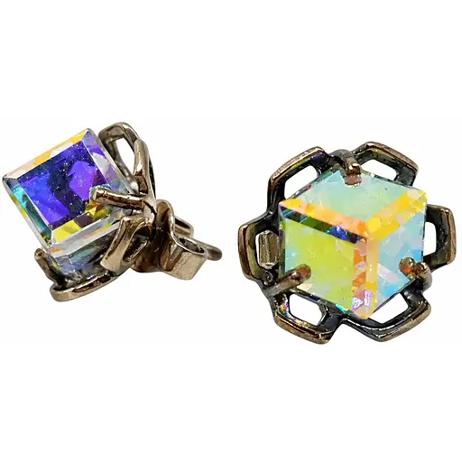 Серебряные серьги Каприз с кристаллами Сваровски. 2823р - фото 1