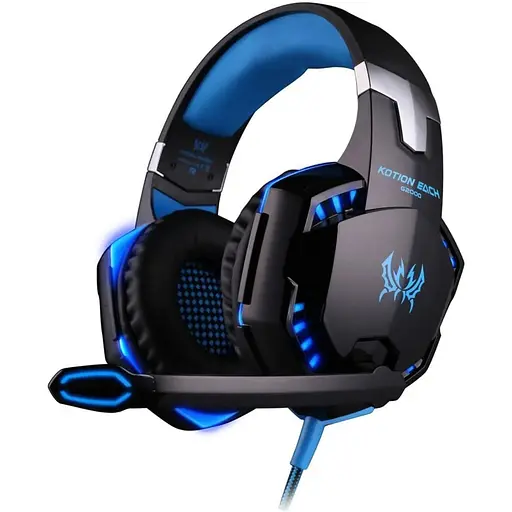 Геймерские наушники Kotion Each G2000 Pro Gaming с подсветкой черно-синие