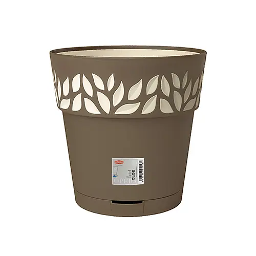 Вазон пластиковый OPERA CLOE, круглый, с автополивом, 30 см, 11,8 л (94168)