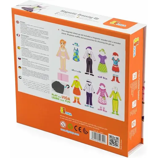 Набір магнітів Viga Toys Гардероб дівчинки (59652) - фото 4