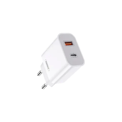 Сетевое зарядное устройство для Remax Surie 2 порта USB + Type-C 20W PD+QC Белый (RP-U68) - фото 1