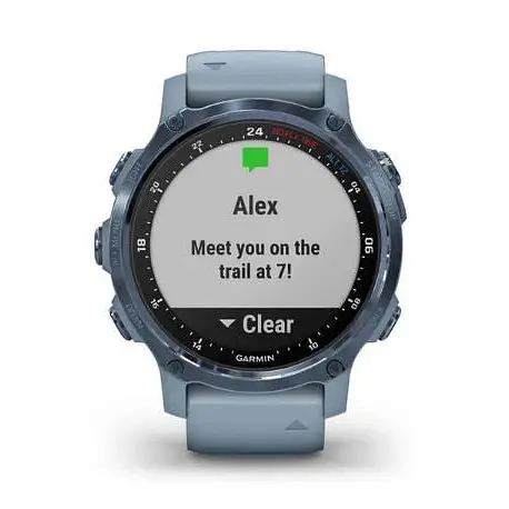 Спортивные часы Garmin Descent Mk2S Mineral Blue with Sea Foam Silicone Band (010-02403-07) - фото 6