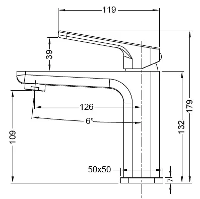 Змішувач для умивальника Koer KB-10031-07 KR5432 Графит - фото 2