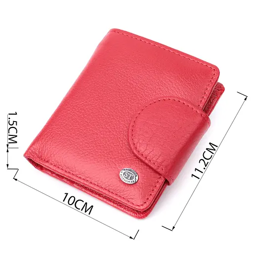 Кожаный женский кошелек ST Leather 10х11.2х1.5 см acs0029440 - фото 3
