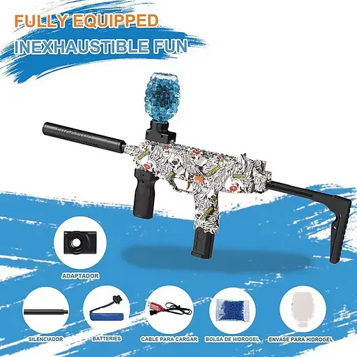 Бластер автоматический OldBro MP9 Gel Ball с гель шариками орбиз 10500 шт. - фото 4