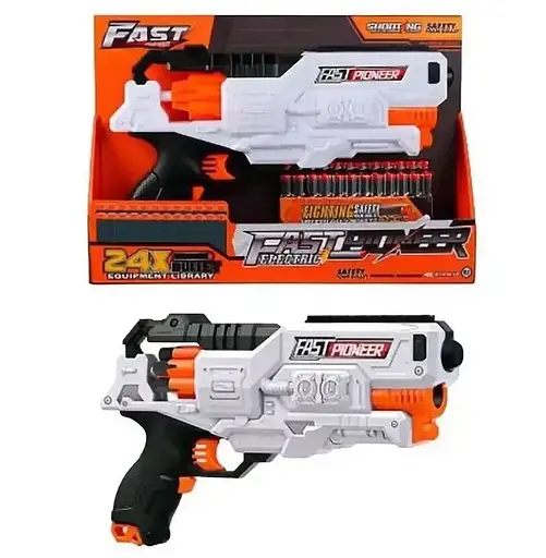 Бластер BIG501 Fast Pioneer Electric с мягкими патронами 24шт (6953325663501) - фото 1