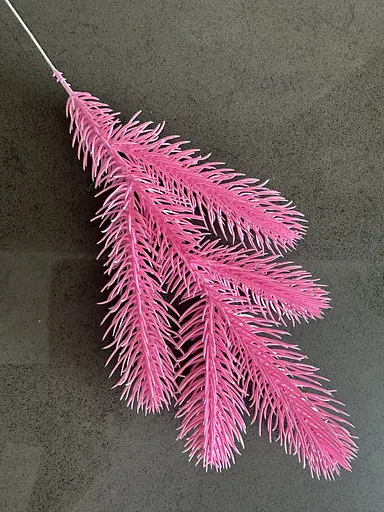 Гілка хвойна лита Hvoya Lux Marshmallow Pink рожева 33 см 250 шт. - фото 4