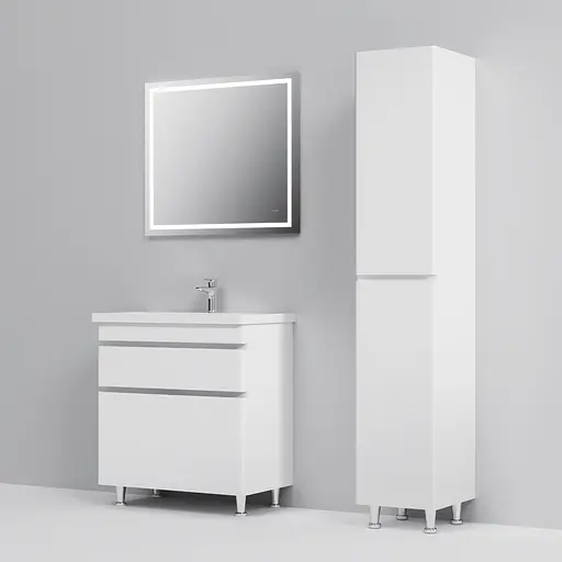 Тумба з умивальником AM.PM Hit підлогова 75 см білий M93A-FSX0752-WC0752WG38 Білий - фото 6