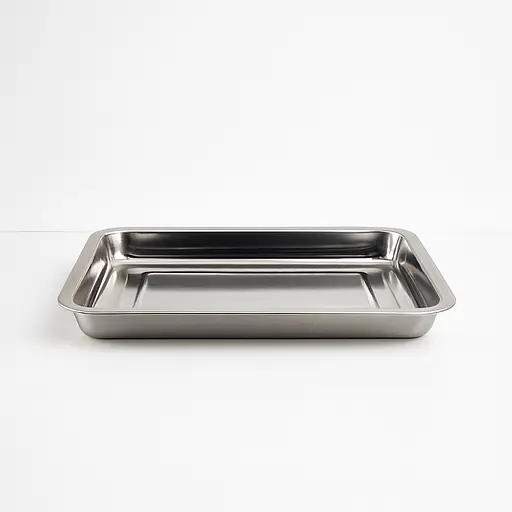 Противень из нержавеющей стали форма для запекания и выпечки 35.5 х 26.5 х 4 см Серый 87971 - фото 1