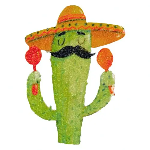 Значок Кактус з чорними вусами - фото 1